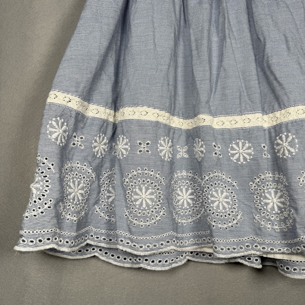 Tommy Hilfiger Mini Skirt Lace Blue 100% Cotton Sz 8 - Picture 7 of 11